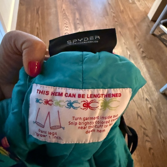 Multicolor Little Girl Spyder Ski bib - Picture 3 of 7